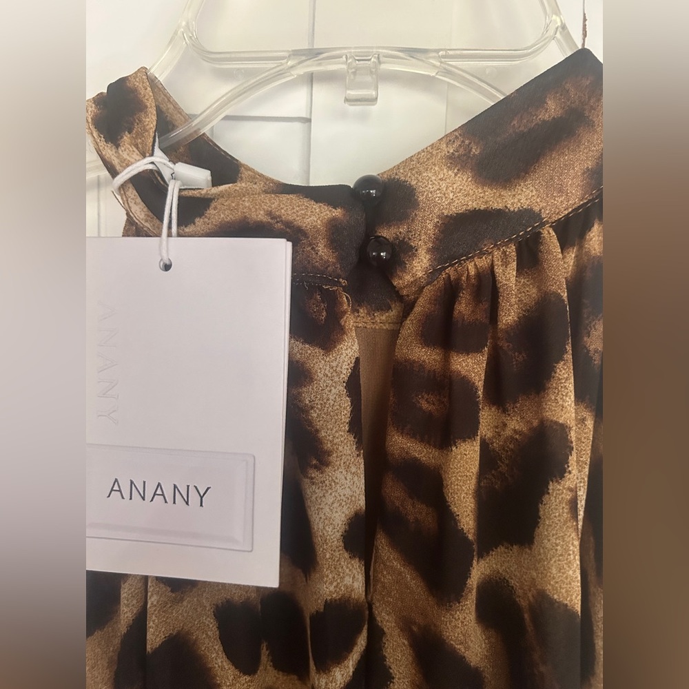 ANANY Leopard Print Halter Maxi Dress NWT - Picture 5 of 10